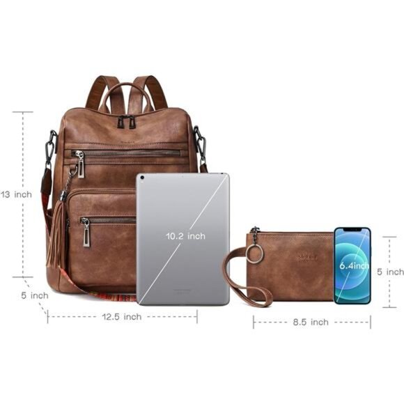 Backpack Purse for Women Leather Backpack Fashion Designer Travel Backpack main image 3
